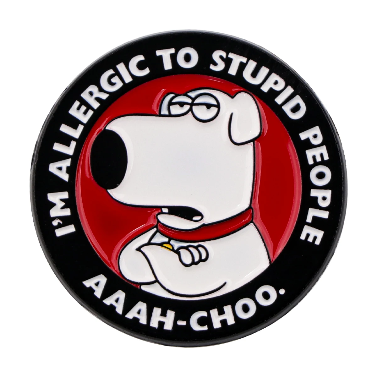 만화 개 에나멜 핀 유머러스 한 따옴표 브로치 소나무 옷깃 핀 배지 배낭 의상 액세서리 재미 있은 보석 친구 선물