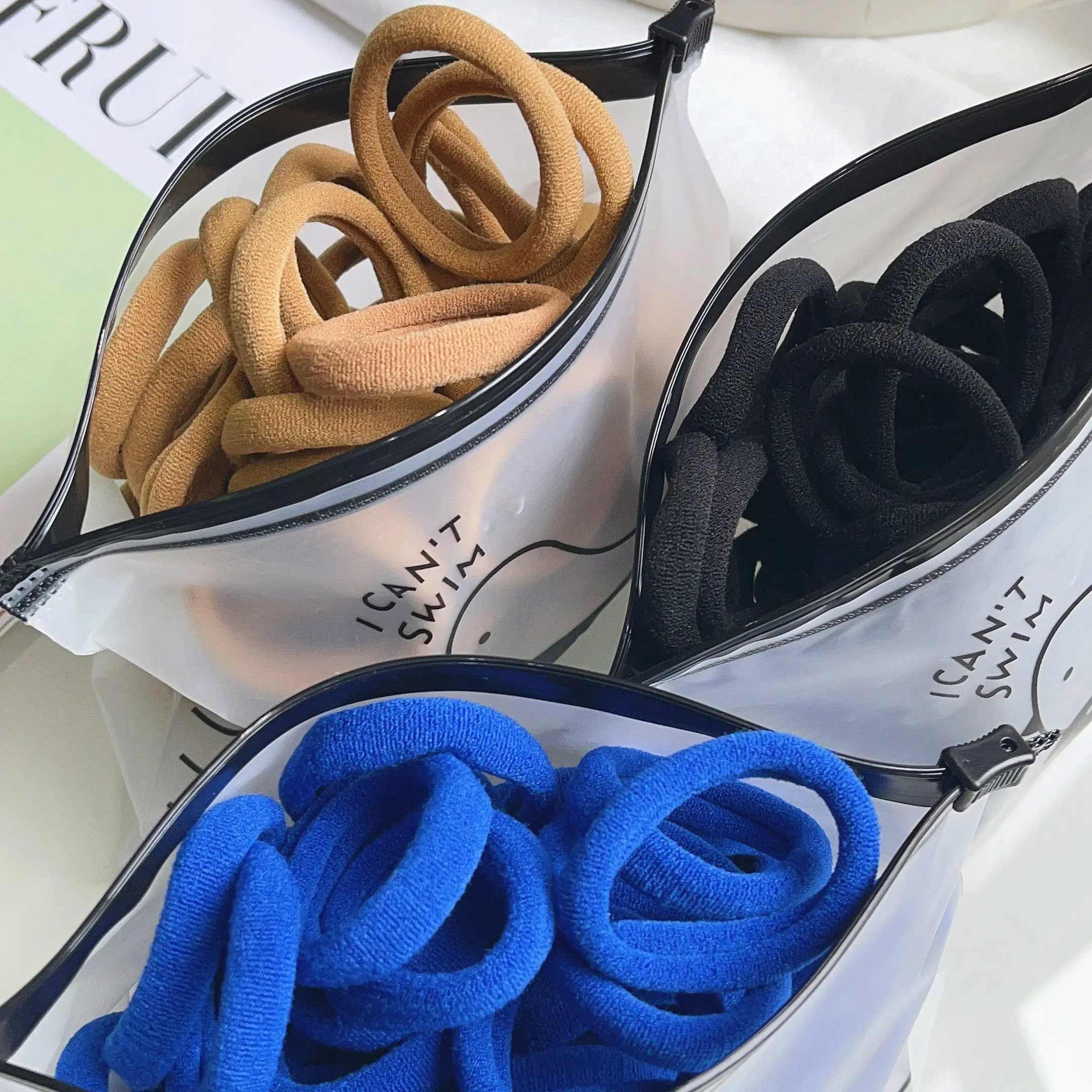 30/50 개/대 여자 여자 기본 헤어 밴드 간단한 단색 탄성 머리띠 헤어 밧줄 넥타이 헤어 액세서리 포니 테일 홀더