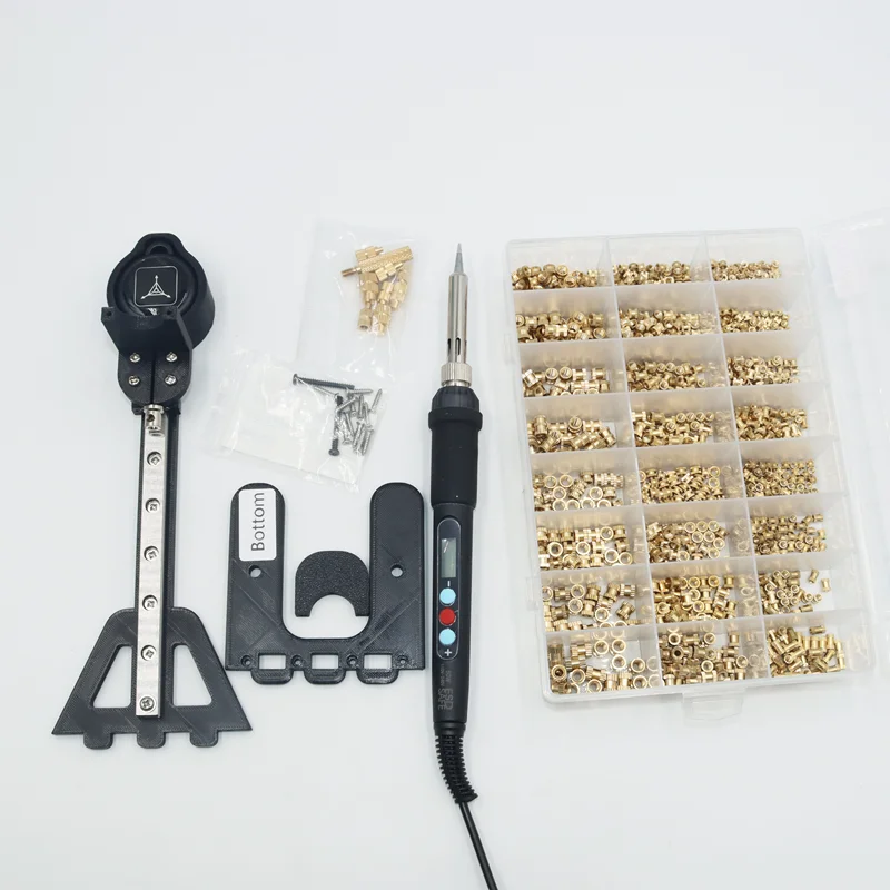 열 세트 삽입 프레스 도구 전기 납땜 인두 팁 M2 M3 M4 M5 M6 M8 스레드 황동 삽입 3d 인쇄용 너트 내장 키트