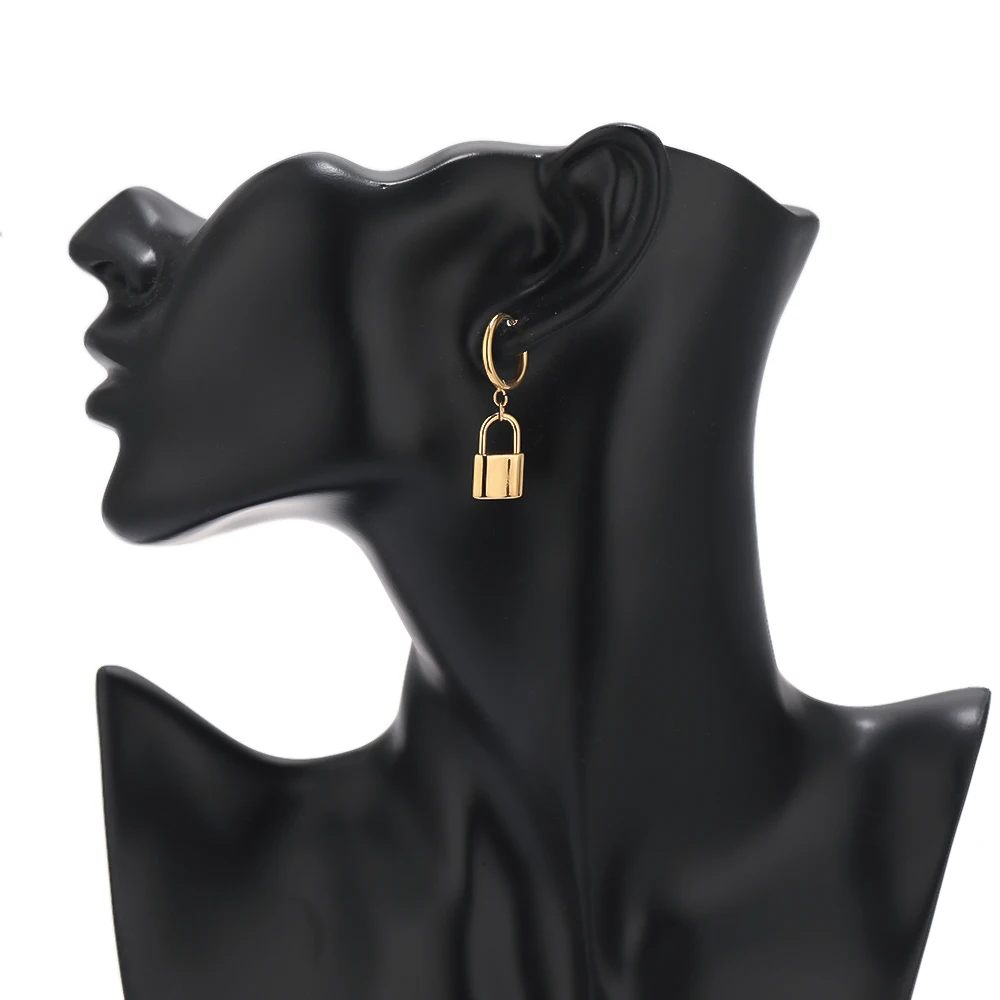 10pcs 스테인레스 스틸 골드 컬러 도금 Huggie 귀걸이 후크 루프 귀 포스트 점프 링 DIY 쥬얼리 결과 만들기