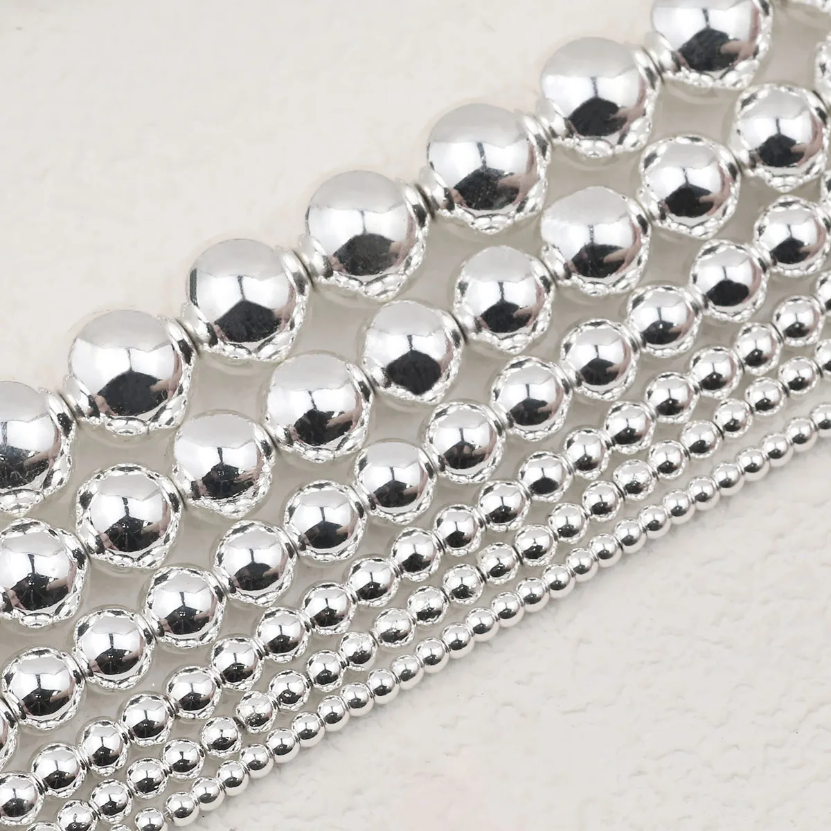 천연 적철광 스톤 KC 골드/실버 컬러 도금 비즈 쥬얼리에 대한 라운드 루즈 비즈 DIY 팔찌 목걸이 액세서리 만들기