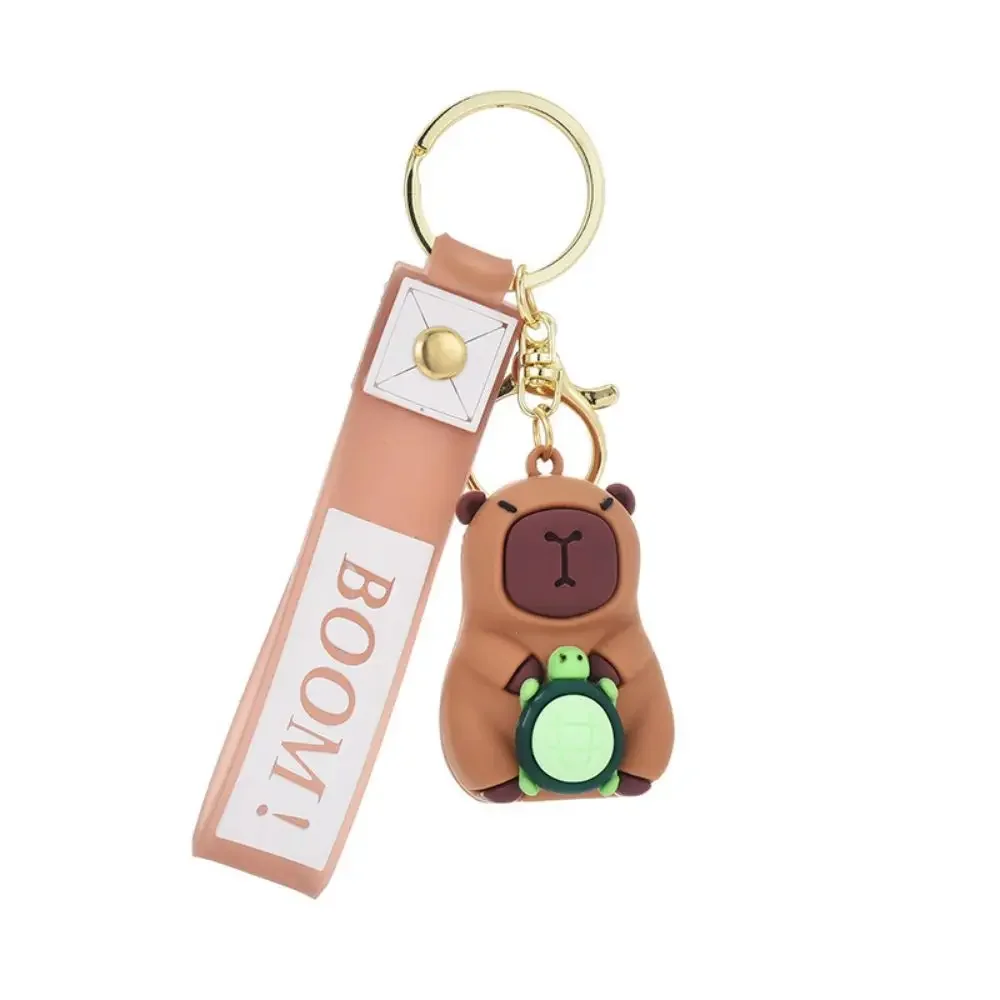 자동차 키 체인에 대 한 크리 에이 티브 귀여운 Capybara 키 체인 애니메이션 만화 Capibala 펜 던 트 여성 인형 열쇠 고리 매력 휴일 선물 쥬얼리