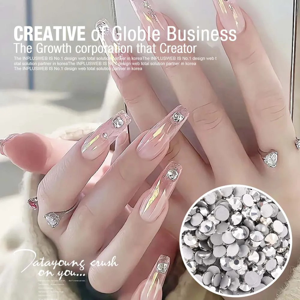 탑 글리터 크리스탈 AB SS3-SS40 비 핫 픽스 플랫백 봉제 및 패브릭 의류 네일 아트 장식 네일 아트