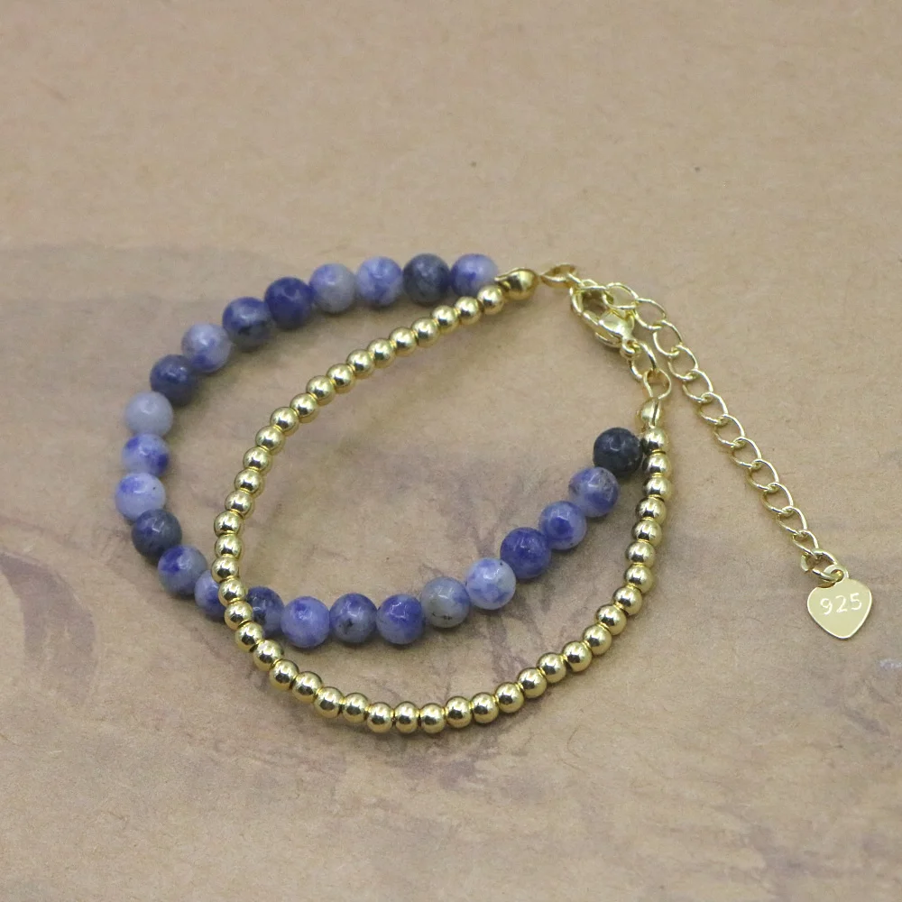 여아용 사랑스러운 패션 천연석 구슬 팔찌, 랍스터 걸쇠, 여아 요가, 크리스마스, 결혼 선물, 쥬얼리 매력