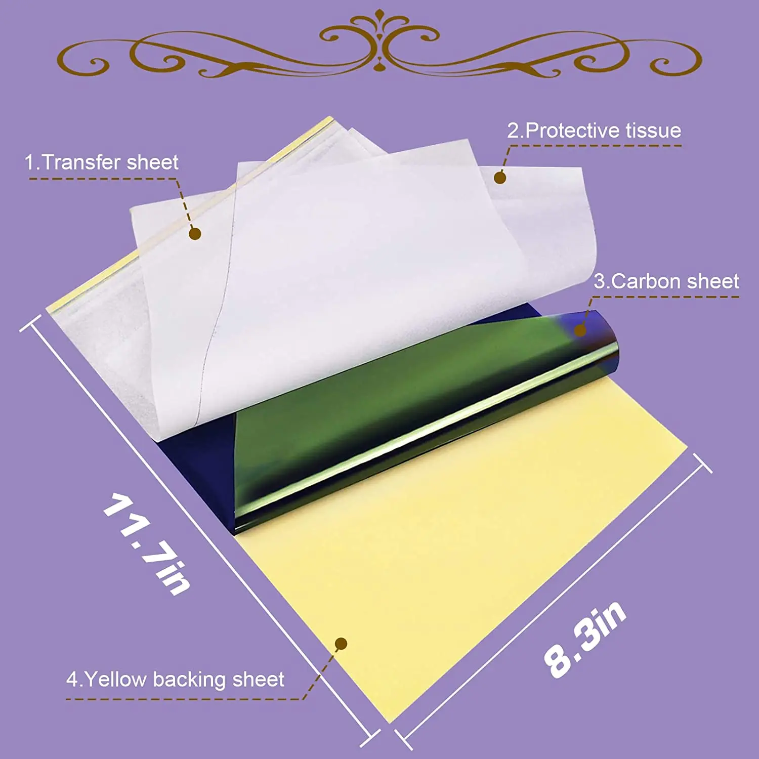 100/50/30/10/5pcs 문신 전송 용지 A4 크기 문신 스텐실 종이 문신 전송 기계에 대 한 탄소 열 복사 용지