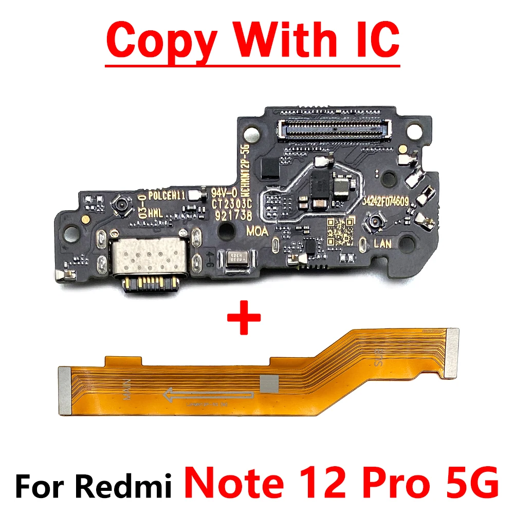 Xiaomi Redmi Note 7 8 8T 9 9S 10 10S 12 Pro 4G 5G Dock 커넥터 마이크로 USB 충전기 충전 포트 메인 보드 메인 플렉스 케이블