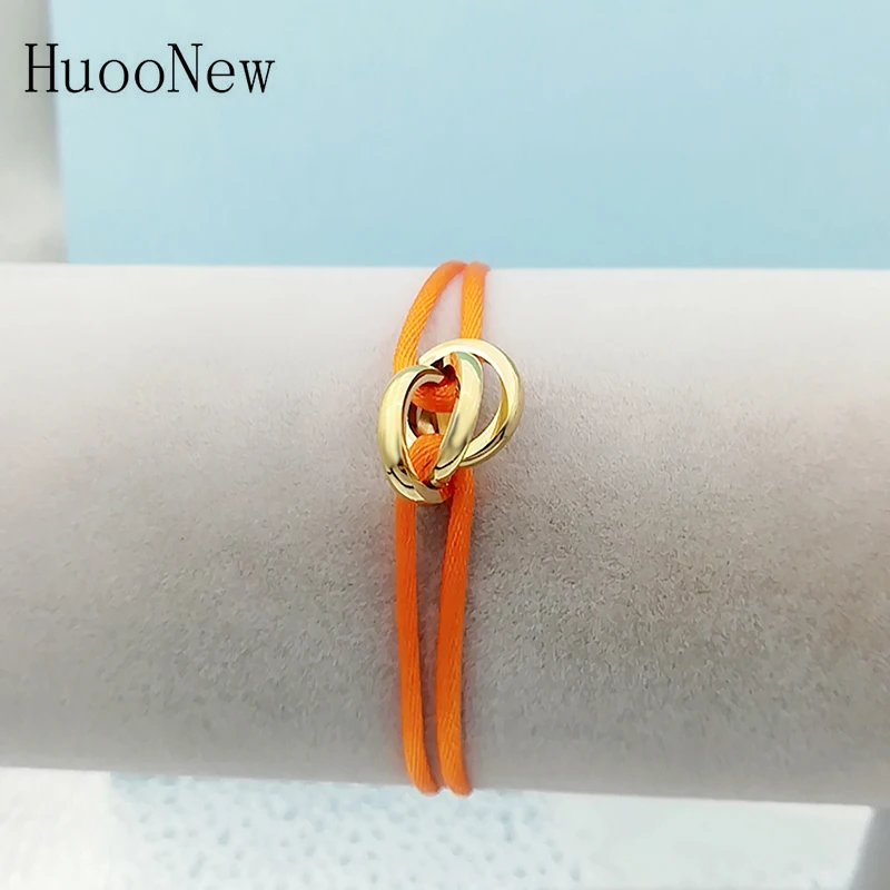 새로운 뜨거운 스테인레스 스틸 팔찌 3 금속 버클 리본 레이스 업 체인 여성을위한 여러 가지 빛깔의 조절 가능한 크기 팔찌 남자 남여