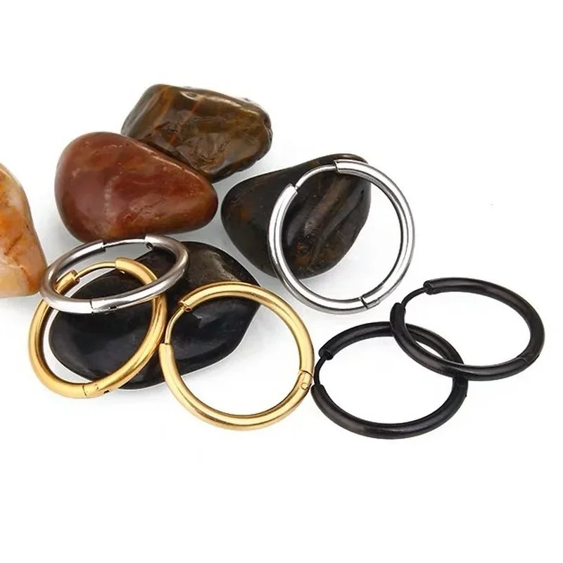 10/20Pcs 여성을위한 미니멀리스트 316L 스테인레스 스틸 작은 후프 귀걸이 남자 클래식 라운드 귀걸이 패션 귀 피어싱 쥬얼리