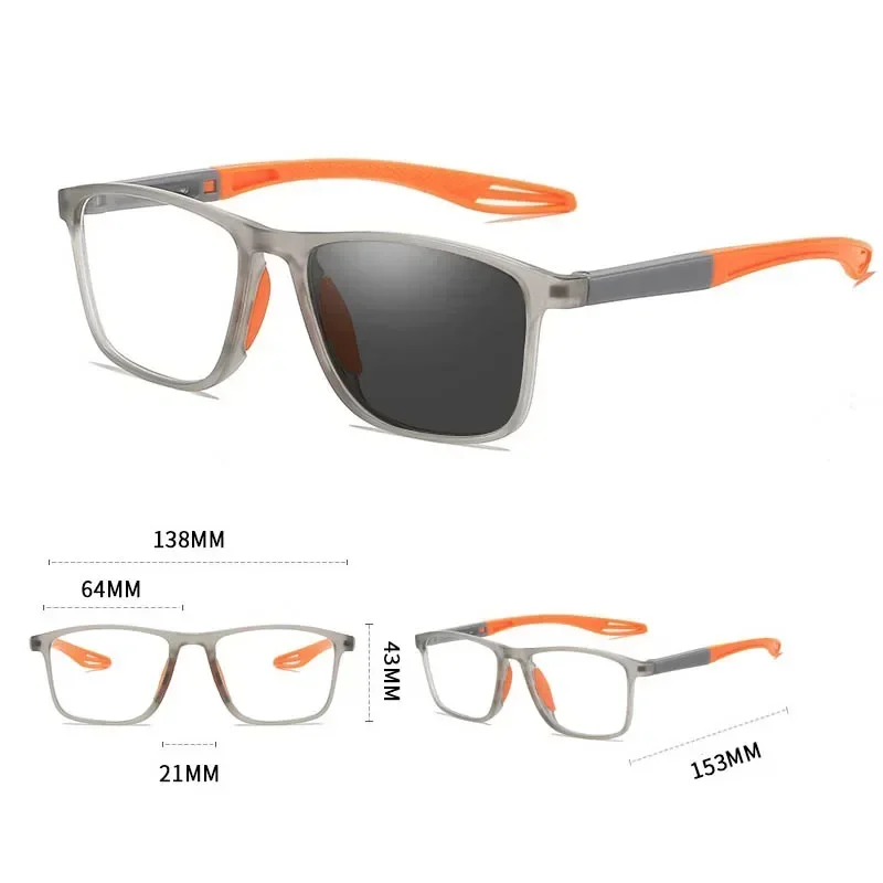 초경량 광변색 노안 안경 빈티지 TR90 스포츠 색상 변경 선글라스 완성 독서 안경 0 ~ +4.0