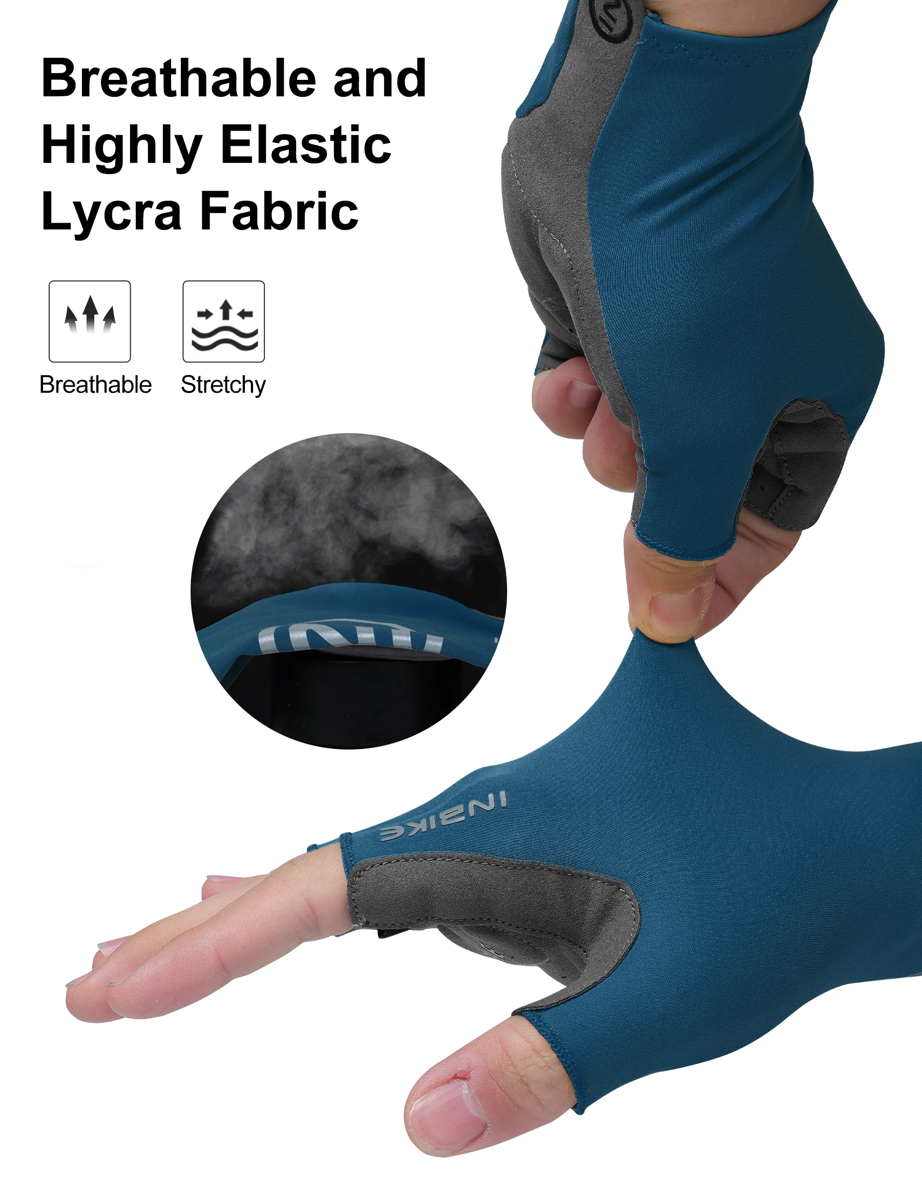 INBIKE 사이클링 장갑 여름 MTB 자전거 장갑 남성용 자전거 장갑 젤 패딩 하프 핑거 로드 바이크 자전거 장갑 액세서리