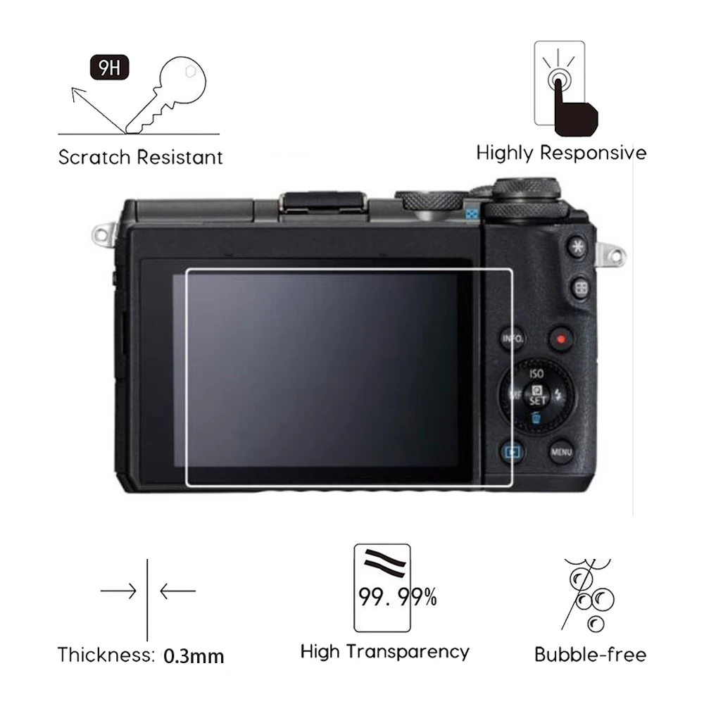 Canon G9X G9XII G7X G7XII Mark 2 II Mark2 G5X/G9 G7 G5 X/G1XIII G1X III M6 M100 M50 카메라 화면 보호기 용 강화 유리