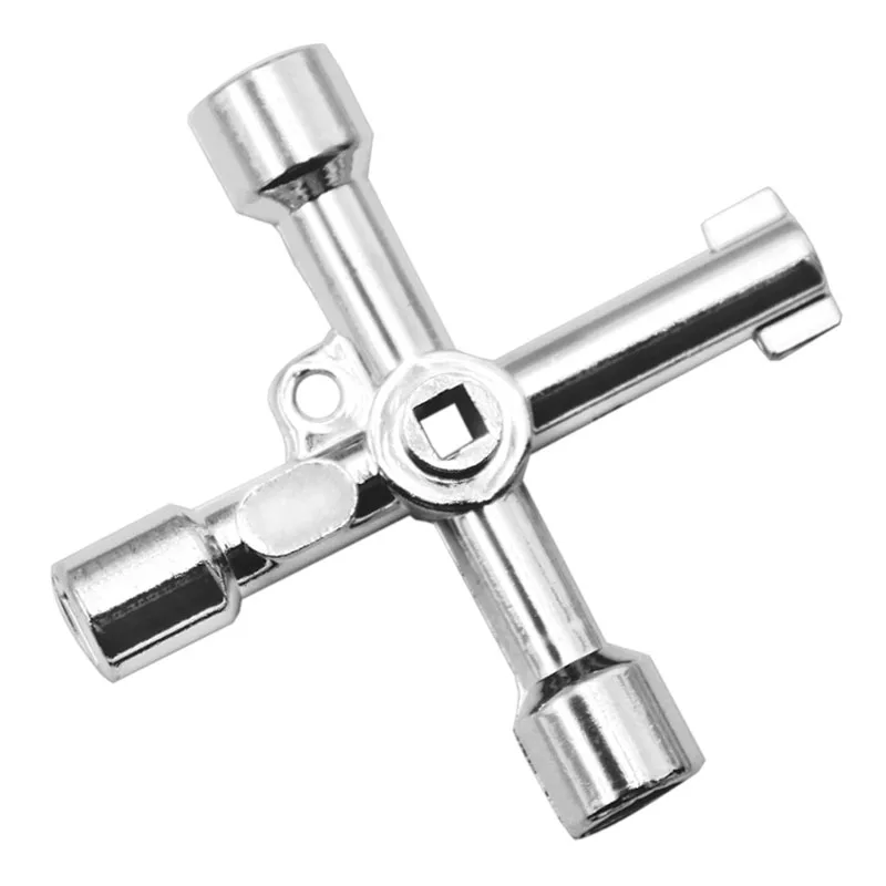기차 전기 엘리베이터 캐비닛 밸브 합금 삼각형에 대 한 4 웨이 유니버설 크로스 삼각형 렌치 키