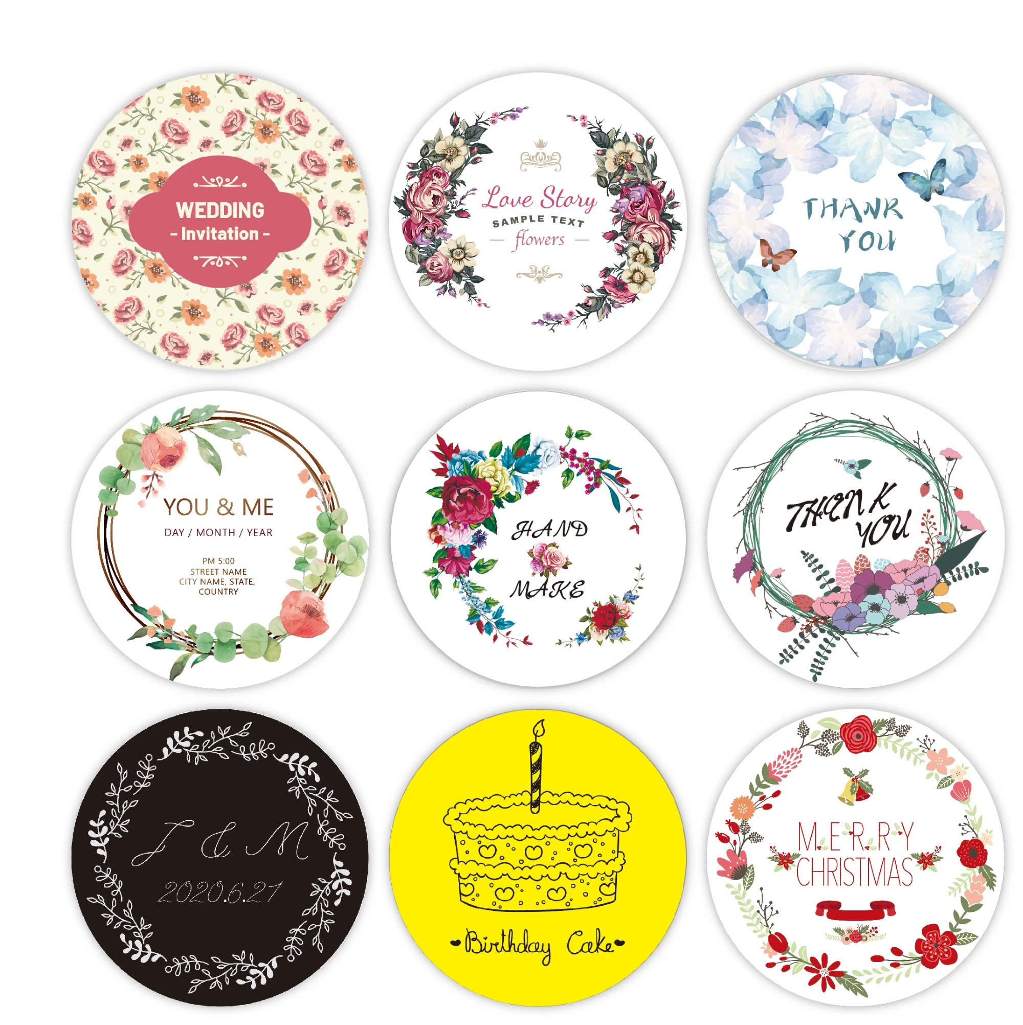 1000 PCS 사용자 정의 스티커 사용자 정의 로고 라벨 스티커 맞춤형 스티커 포장 라벨 나만의 스티커 디자인