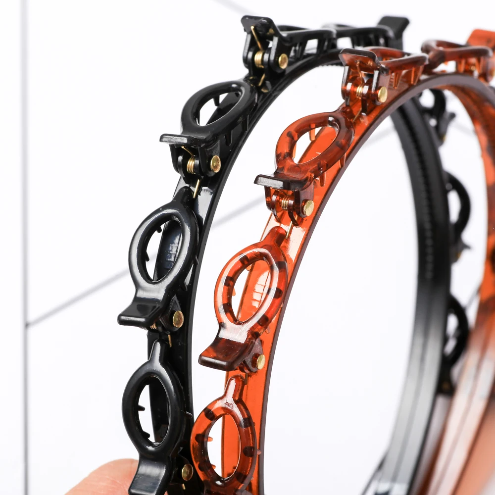 더블 레이어 밴드 클립 Hairbands 패션 플라스틱 땋은 머리띠 펑크 새로운 뜨개질 여자 모자를 쓰고 있죠 헤어 액세서리 진주