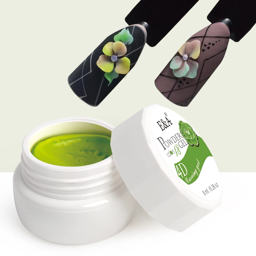 모델링 Plasticine 젤 매니큐어, 논스틱 아트 디자인 3D UV 젤폴리쉬 E & A 프로페셔널 네일 페인팅 조각 젤 바니시