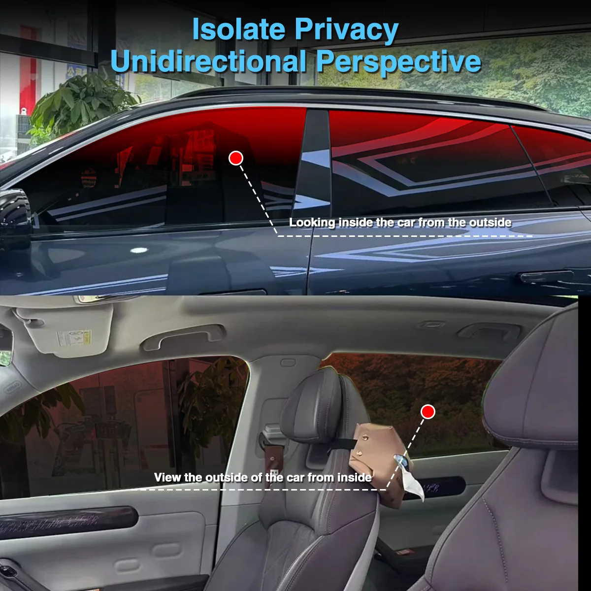 1/3M 자동차 그라디언트 자동차 필름 전면 측면 앞 유리 UV 보호 단열 색상 변경 필름 외부 액세서리