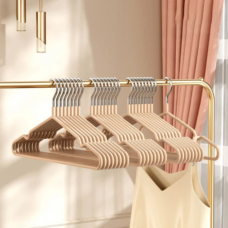 10pcs 미끄럼 방지 코팅 금속 양복 코트 옷걸이 헤비 듀티 옷 걸이 드레스에 대 한 라운드 노치와 금속 셔츠 자 켓 옷걸이