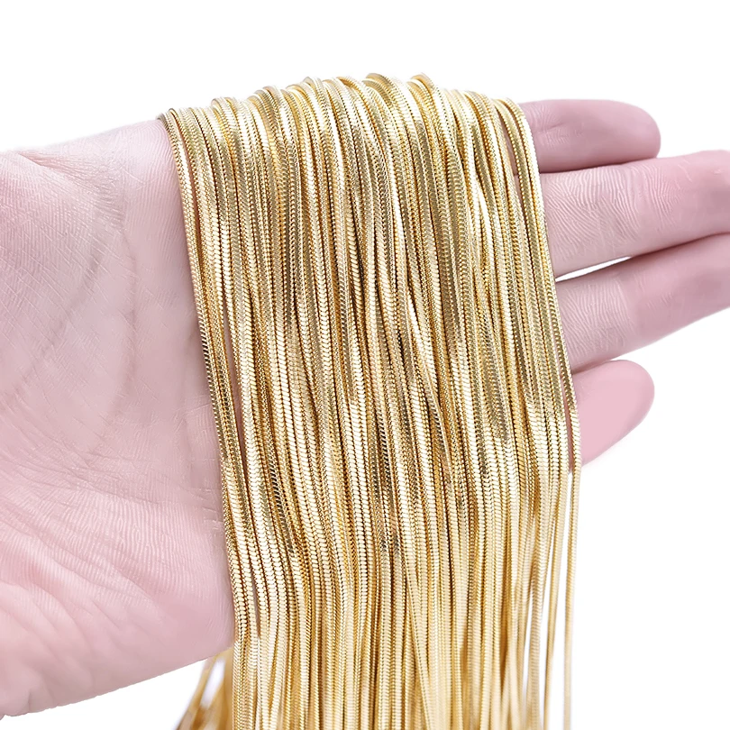 여성을위한 도매 45/50/60/70cm 스네이크 체인 목걸이 스테인레스 스틸 목걸이 남성 액세서리 빈티지 쥬얼리 Collares Hombre