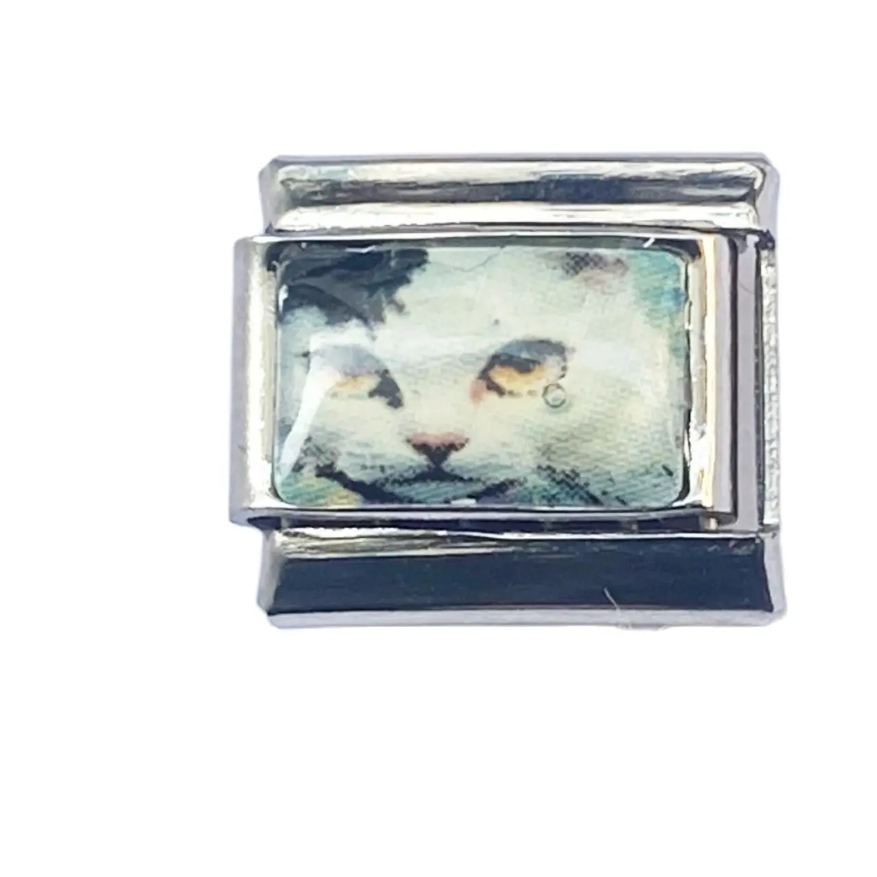 2024 새로운 귀여운 만화 고양이 이탈리아어 매력 링크 맞는 9mm 스테인레스 스틸 팔찌 DIY 쥬얼리 만들기 도매