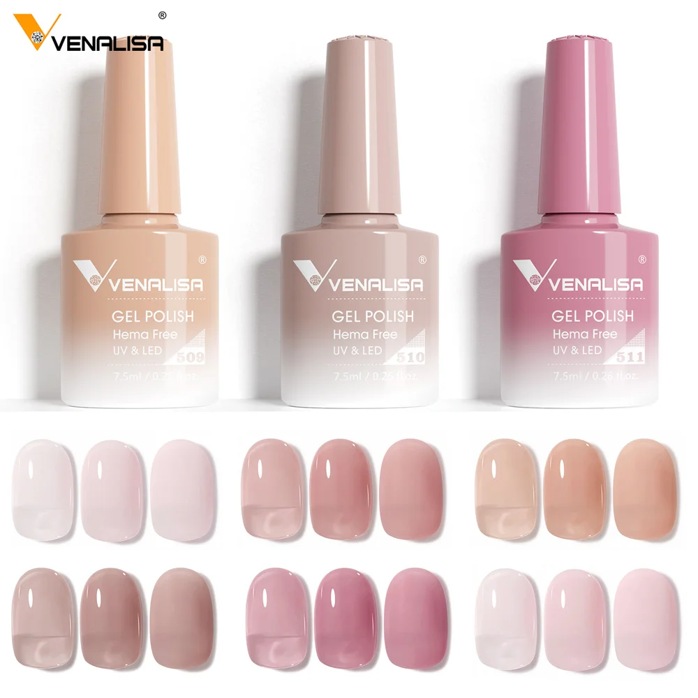 Venalisa VIP5 네일 젤 폴리쉬 HEMA 프리 풀 커버리지 아름다운 세미 퍼머넌트 UV LED 젤 네일 폴리쉬 젤 래커