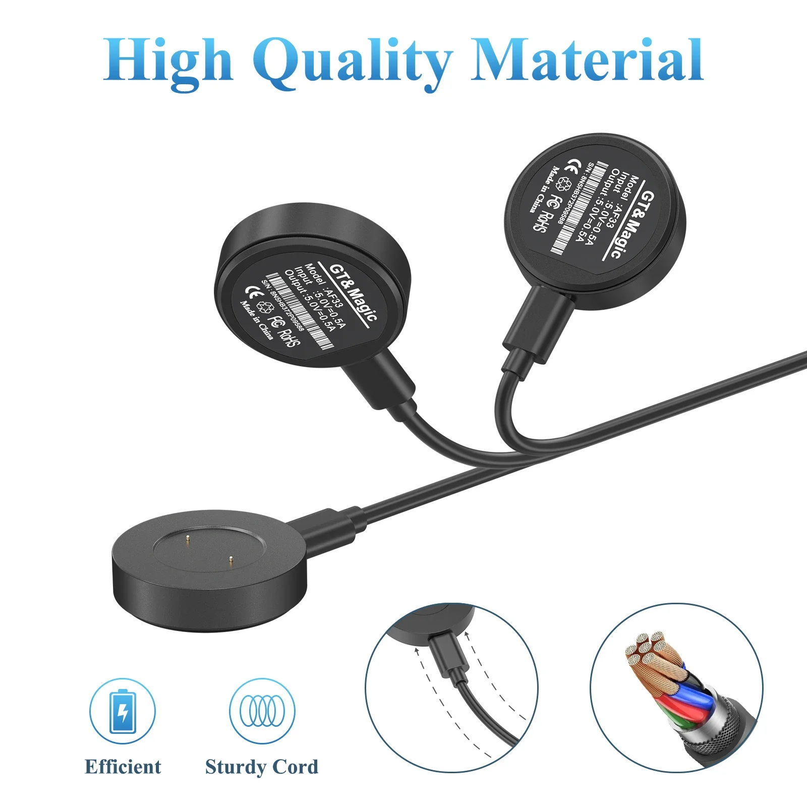 화웨이 시계 GT/GT2 용 시계 충전 단일 헤드 명예 Magic Watch2 46mm 42mm 충전기 헤드 용 46mm 42mm GT 2e 충전 도크