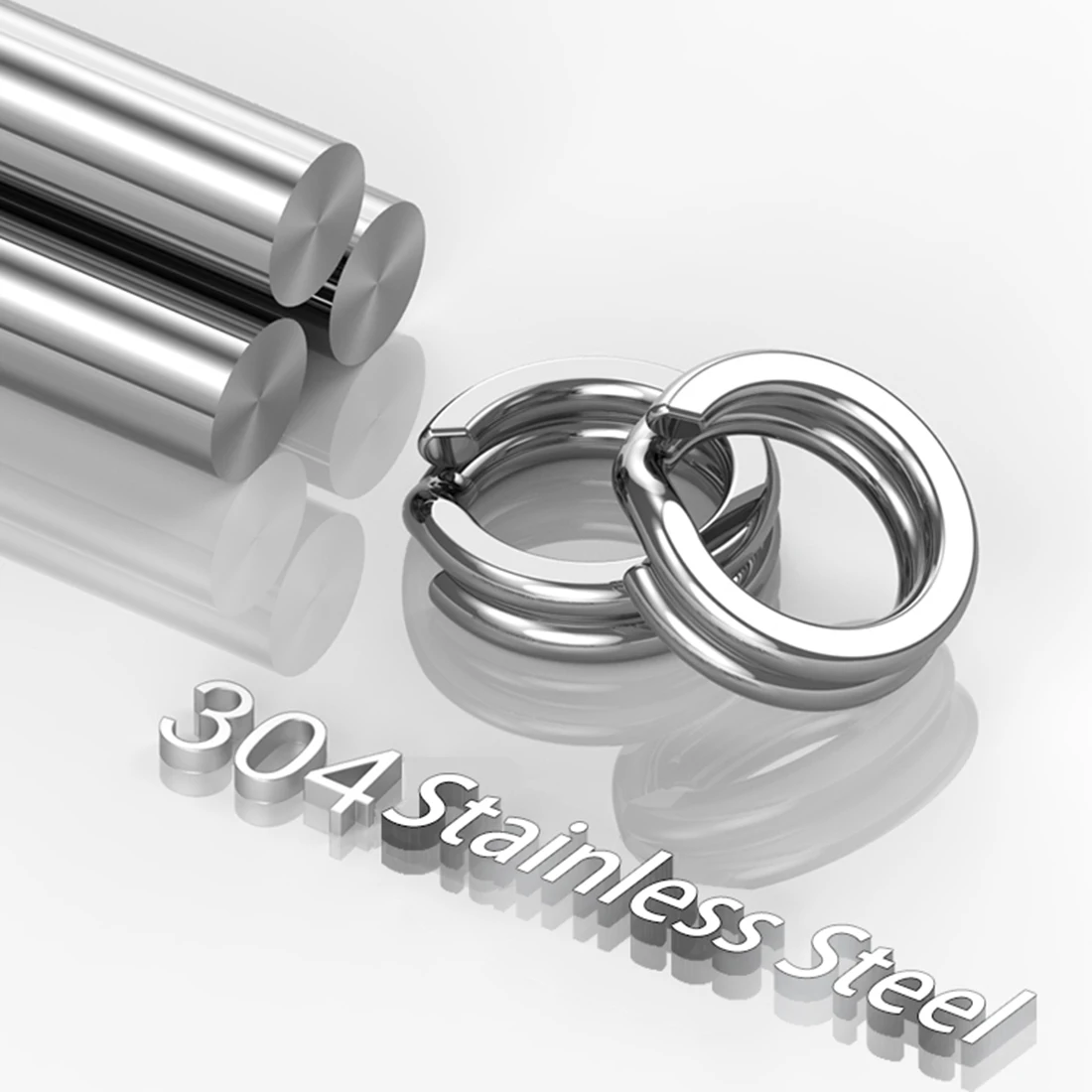 FishTrip 낚시 분할 링 30~200Pack 스테인레스 스틸 헤비 듀티 바닷물 루어 후크 낚시 커넥터 터미널 태클