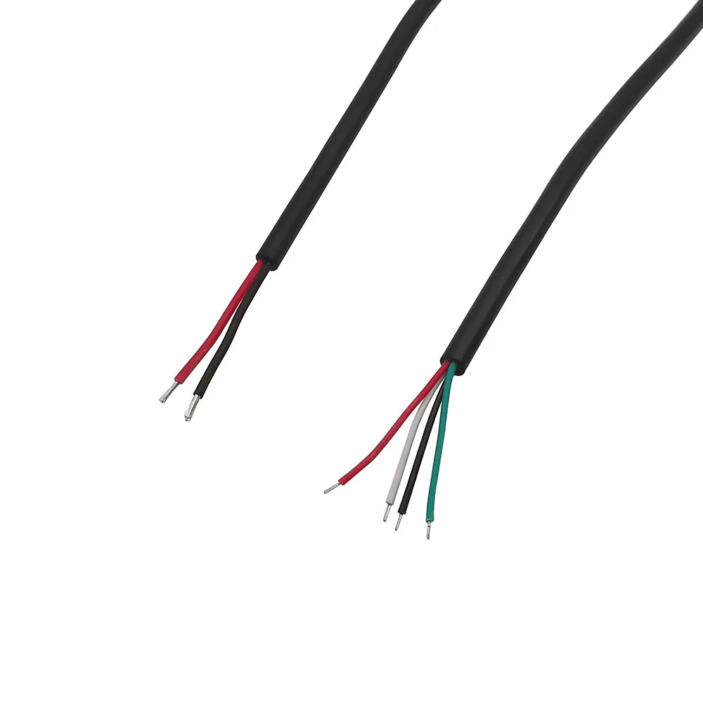 1Pcs 2Pin 4Pin 마이크로 USB/유형 C 충전기 커넥터 USB 2.0 유형 A 남성 여성 전원 공급 장치 연장 케이블 와이어 DIY 데이터 라인