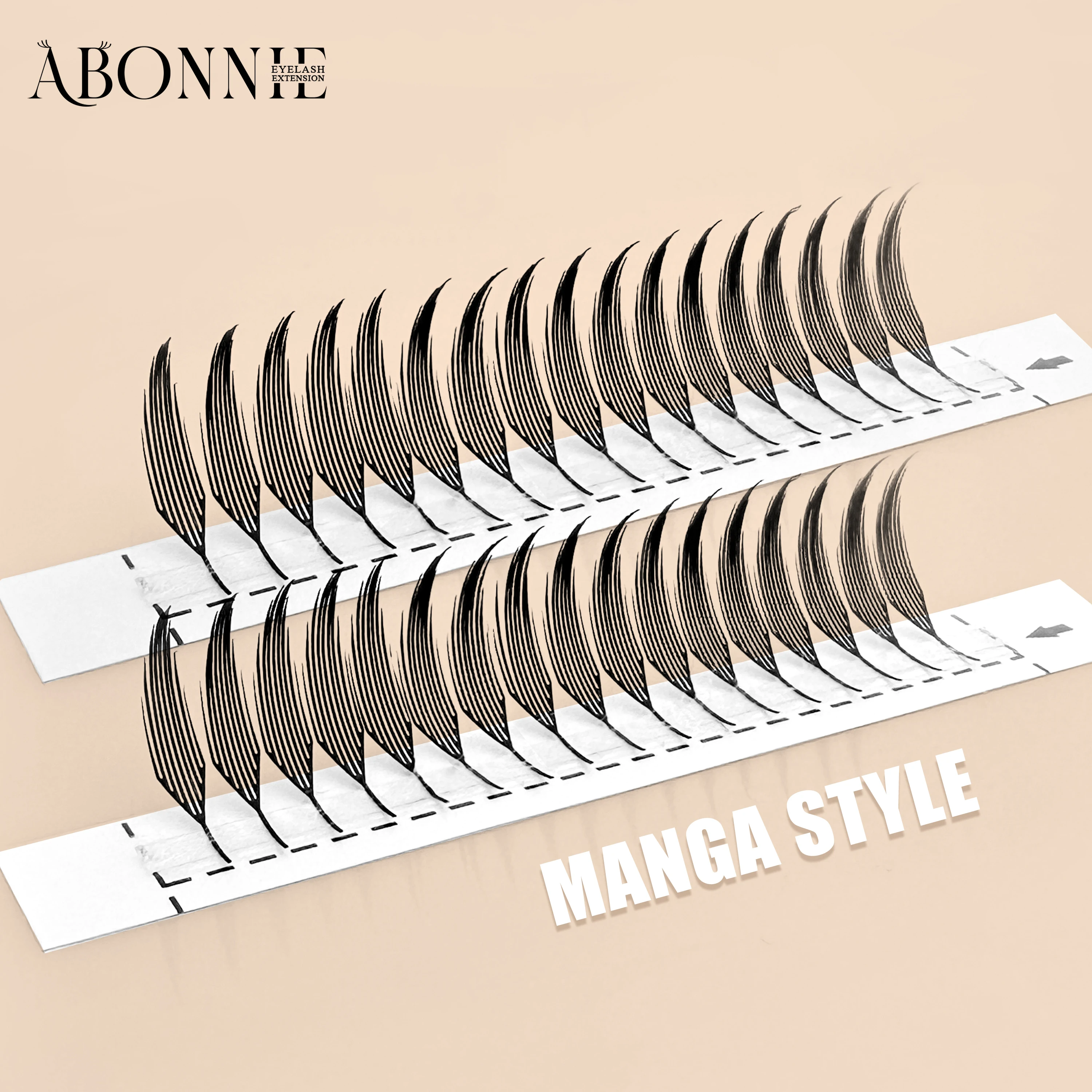 LAKANAKU 캐시미어 소프트 라이트 Premade Anime Spire 속눈썹 확장 깃털 모양 0.07mm C/D/CC 컬 믹스 8-15mm 속눈썹