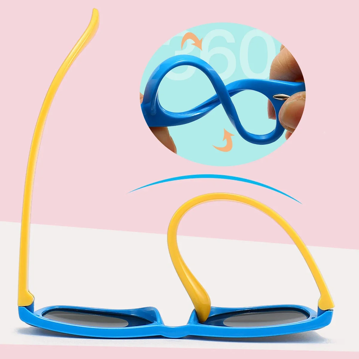 새로운 패션 브랜드 어린이 컬러 선글라스 안티 UV 아기 양산 안티 블루 라이트 안경 남자와 여자 선글라스 UV400