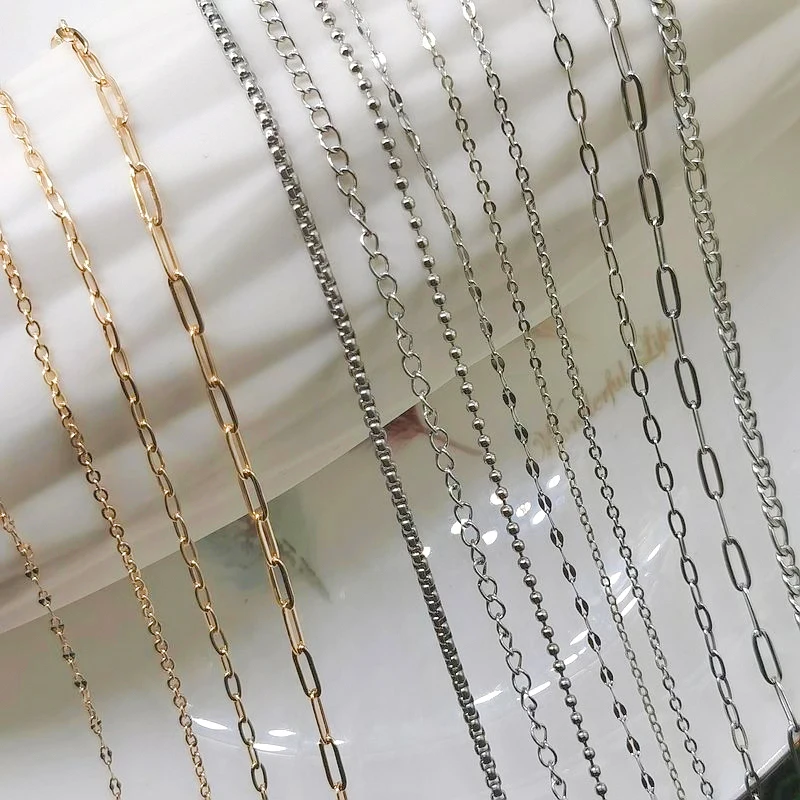 스테인레스 스틸 롤로 벌크 체인 케이블 링크 체인, 목걸이 팔찌 쥬얼리 제작, DIY 액세서리 도매, 2 m