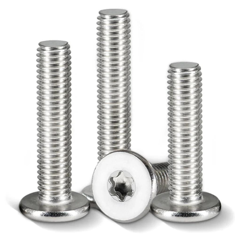 초박형 초저 플랫 웨이퍼 헤드 나사 디지털 볼트, 304 스테인리스 스틸 CM 6 로브 Torx, M1.6 M2 M2.5 M3 M4 M5 M6 M8, 10 개