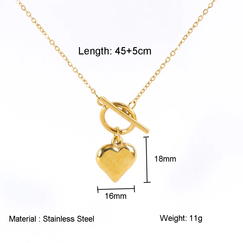 여성을위한 MEDFOLY 하트 목걸이 Simple Dainty 14K 골드 도금 항 알레르기 초커 목걸이 발렌타인 데이 쥬얼리 선물