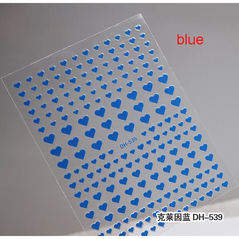 3d 네일 아트 스티커 레드 블랙 화이트 러브 하트 별 구름 프랑스어 전체 팁 매니큐어 용 접착제 네일 데칼 슬라이더