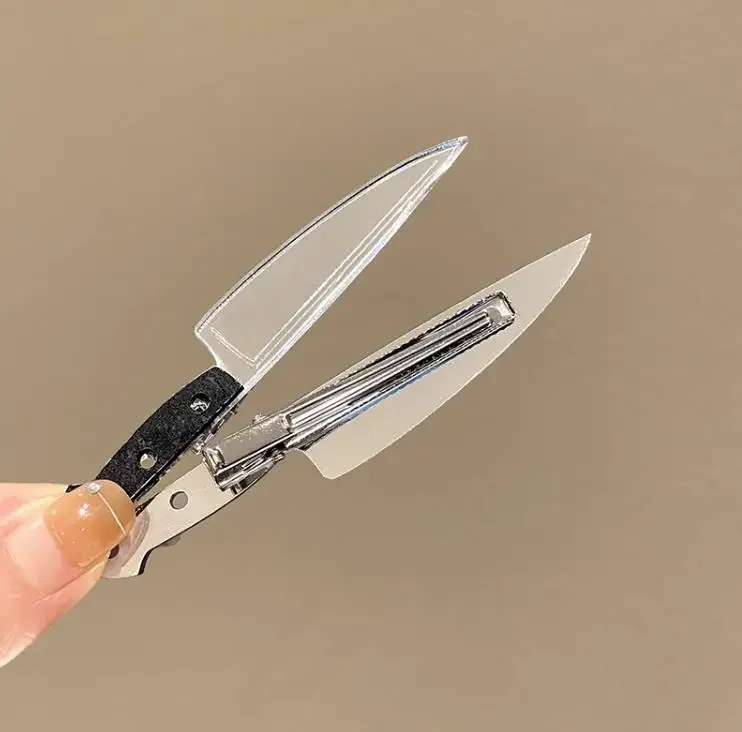 여성용 기묘한 칼 헤어 클립, 재미있는 머리핀, 소녀 머리핀, 펑크 머리핀, 머리 장식, y2k 액세서리, 신제품