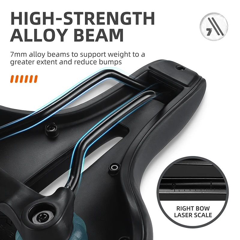 서쪽 자전거 MTB 자전거 자전거 안장 레일 중공 통기성 흡수 방수 부드럽고 편안한 스폰지 캐주얼 도로 사이클링 시트