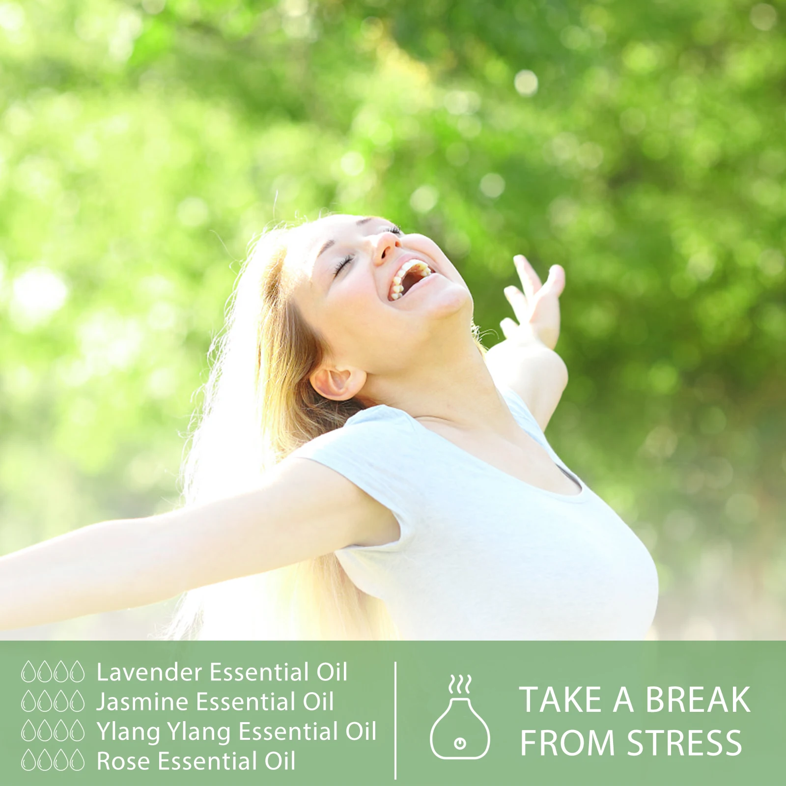 드롭퍼 라벤더 유칼립투스 바닐라 퓨어 내추럴 에센셜 오일 로즈 자스민 일랑 일랑 디퓨저 아로마 오일 10ML