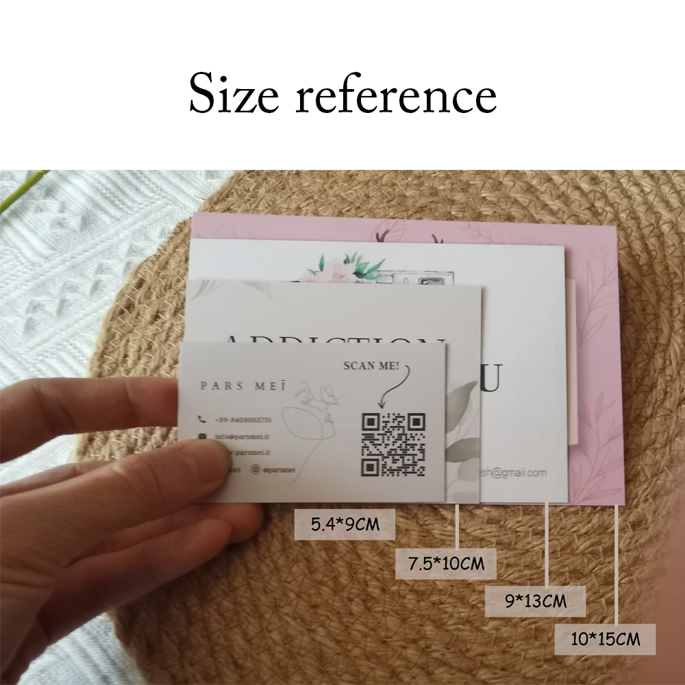 사용자 정의 감사 카드 명함 풀 컬러 양면 인쇄 선물 장식 카드 맞춤형 로고 청첩장