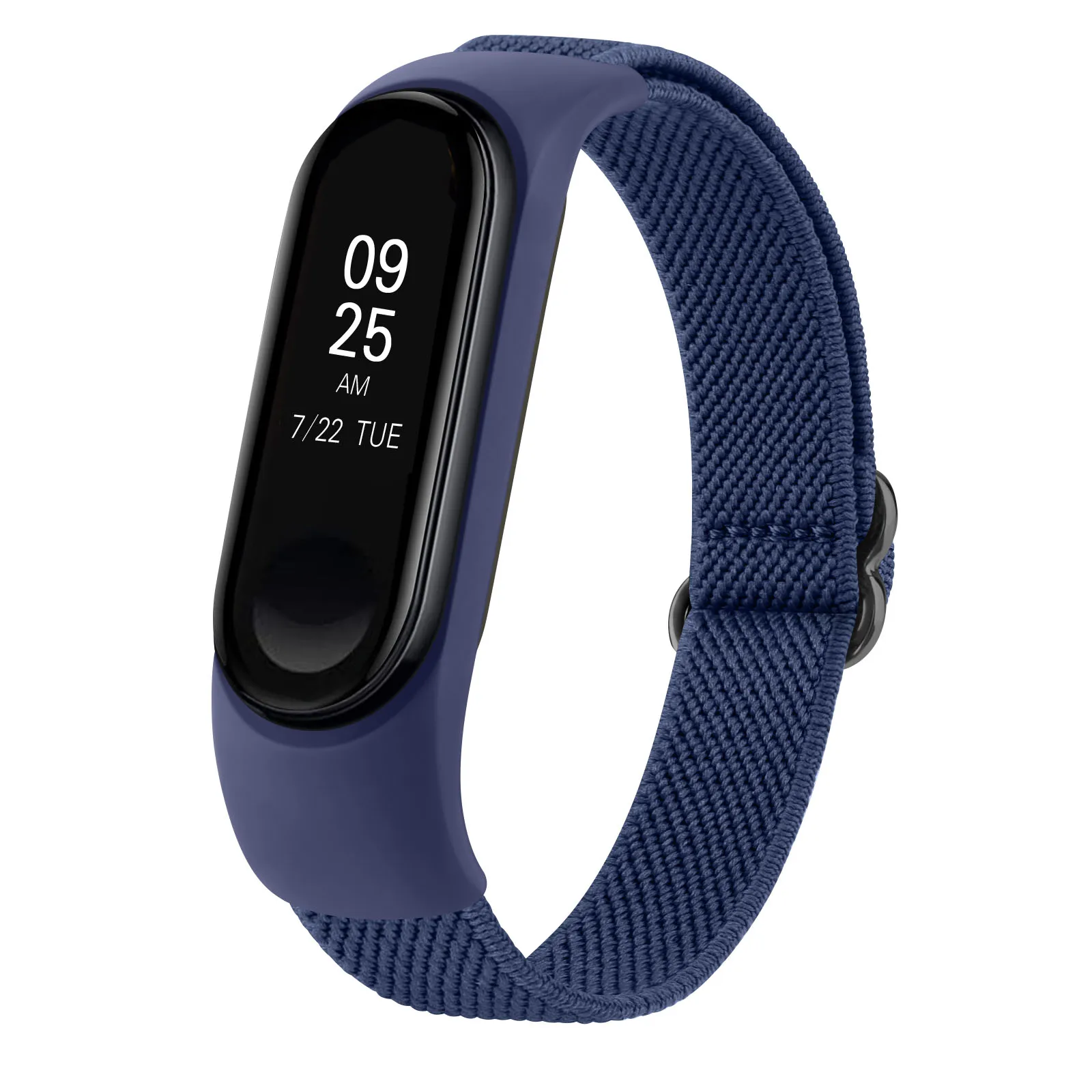Xiaomi Mi Band 6 5 4 3 밴드 용 탄성 나일론 스트랩 Xiaomi Mi Band 7 4 5 6 스트랩 교체 용 조절 식 손목 밴드 시계 밴드