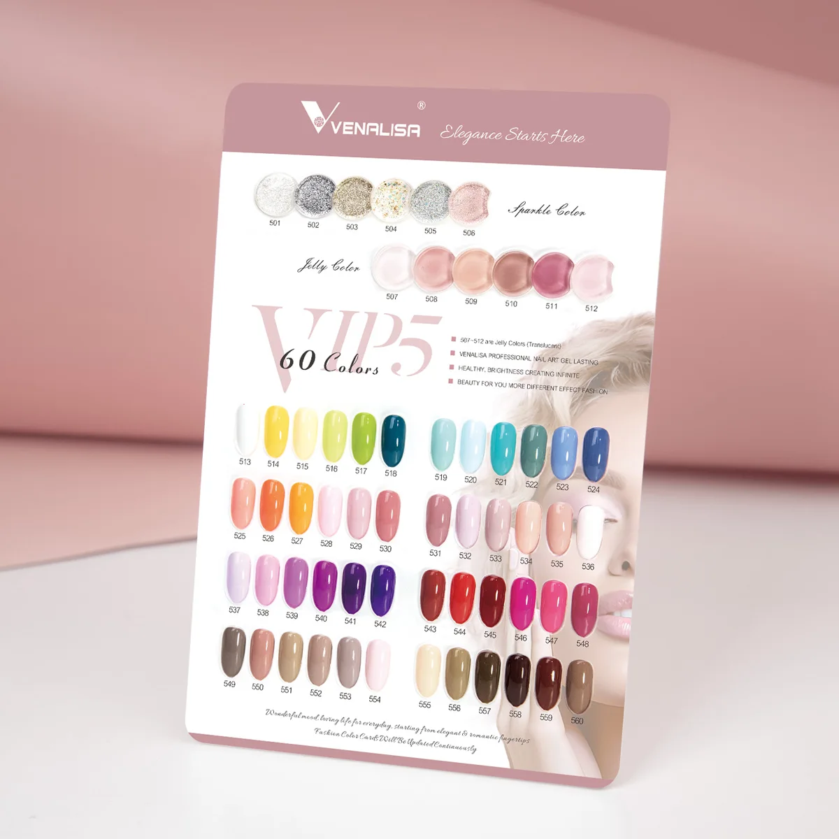 Venalisa VIP5 네일 젤 폴리쉬 HEMA 프리 풀 커버리지 아름다운 세미 퍼머넌트 UV LED 젤 네일 폴리쉬 젤 래커