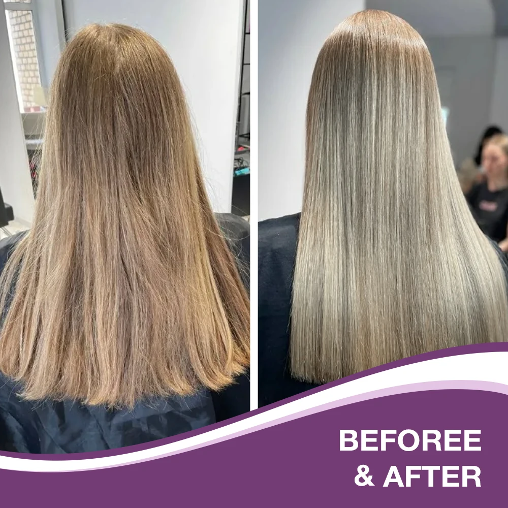 Karseell 500ml 보라색 헤어 마스크 전문은 금발 실버 그레이 강조 헤어를위한 황동 노란색 톤을 중화시킵니다