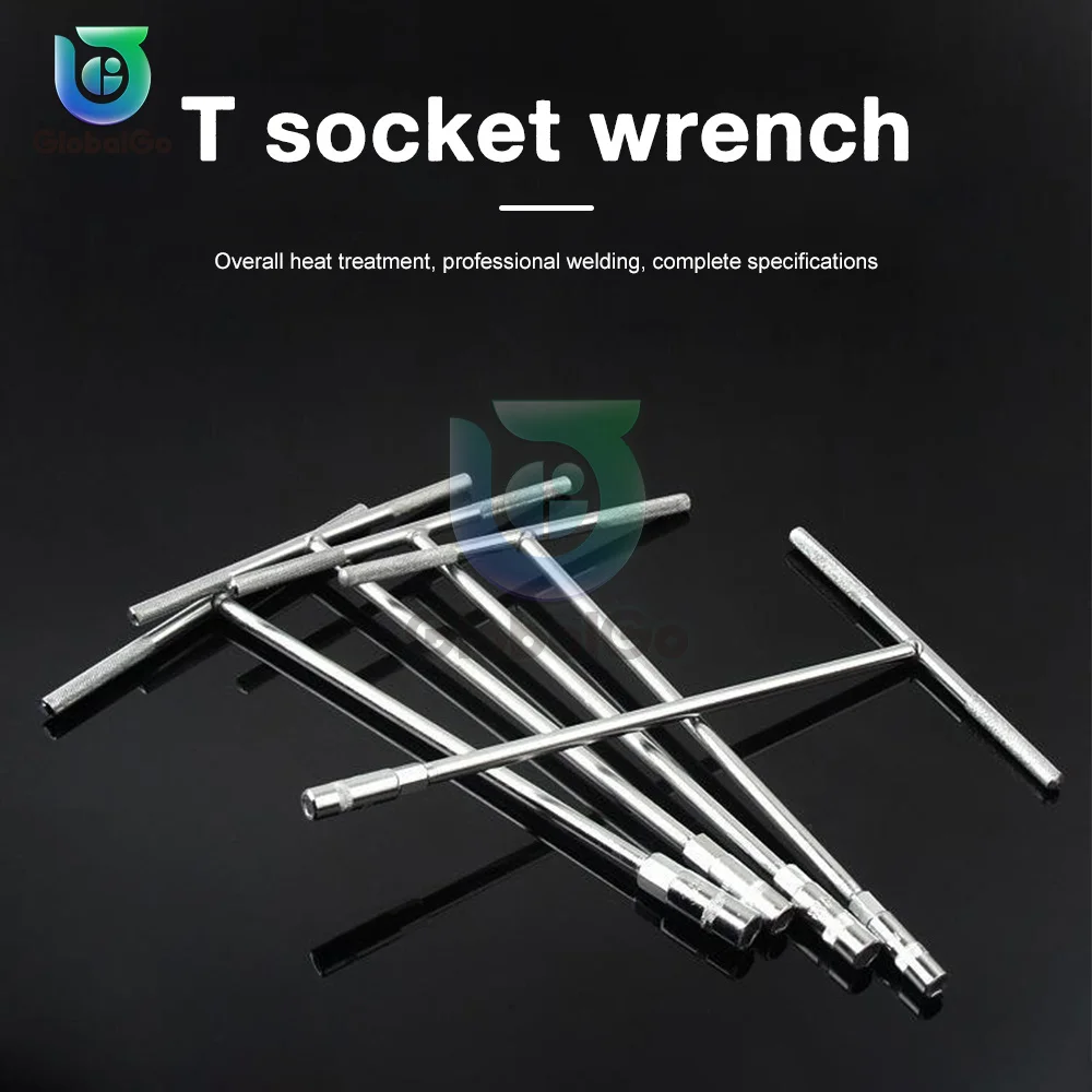 T 자형 수공구 육각 소켓 렌치 7mm 8mm 9mm 10mm 12mm 13mm 15mm 17mm 미터법 T 핸들 렌치 확장 T-소켓 렌치