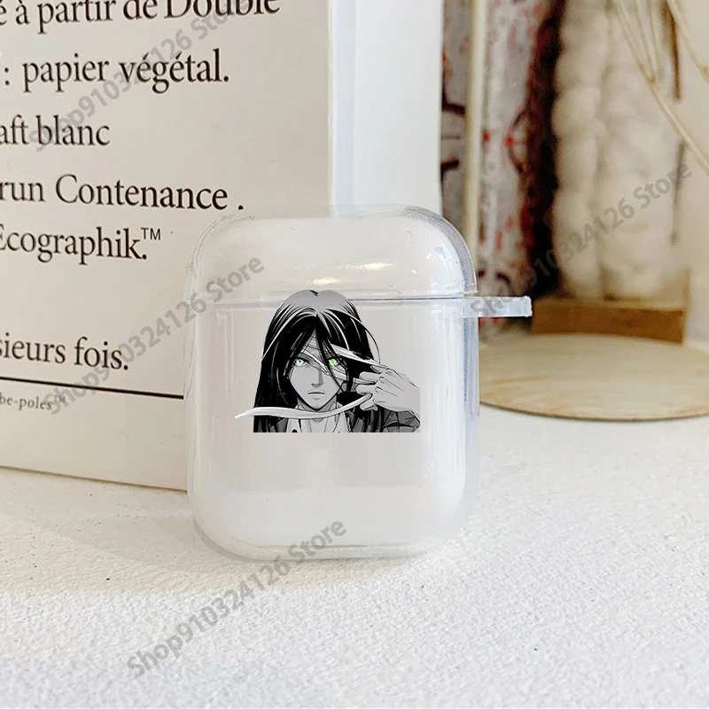 Airpods 용 타이탄 이어폰 케이스에 대한 공격 4 2 3 Pro 1 2 소프트 무선 블루투스 헤드폰 커버 만화 애니메이션 AirPods 케이스