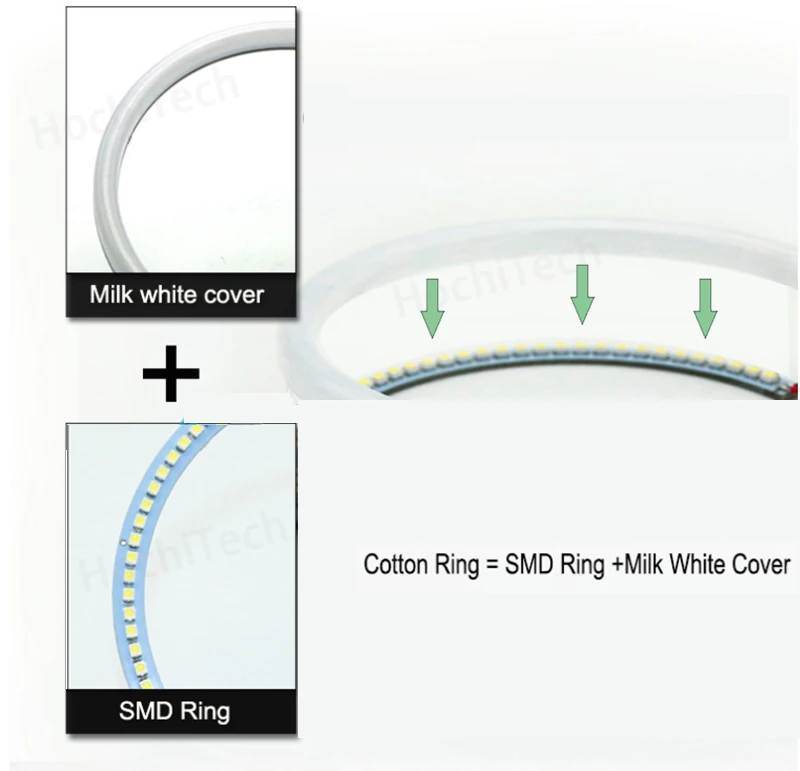 BMW 3 시리즈 E46 316i 318i 320d 323i 328i 330i 325xi 330d 1998-2005 우수한 LED 코튼 엔젤 아이 링 주간 조명