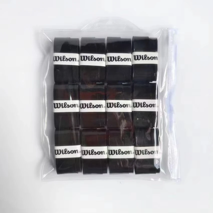 12PCS 윌슨 테니스 라켓 오버 그립 땀 흡수 그립 PU 미끄럼 방지 라켓 핸들 그립 테니스 그리프 테이프 Padel Grip PRO