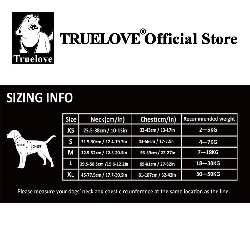Truelove 애완 동물 하네스 소형 중형 대형 분할 개 패션 야외 Dropshipping