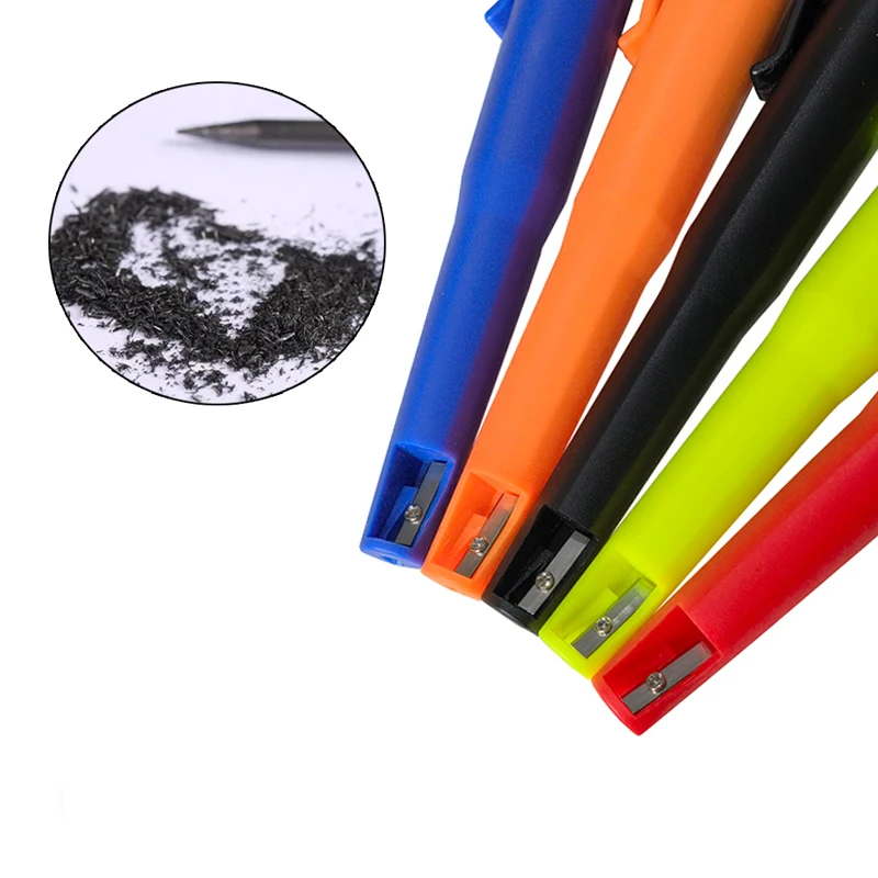 5 색 2.8mm 단단한 목공 기계 연필 펜 커버 2B 검정색 노란색 빨간색 리드 긴 머리 목수 마킹 연필