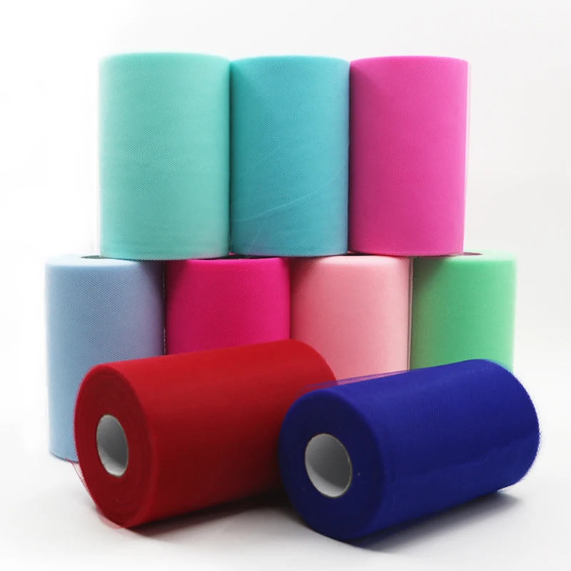Tulle Roll 100 Yards Organza 웨딩 장식 투투 베이비 샤워 Tulle Roll 15cm 장식 파티 및 이벤트 약혼 장식
