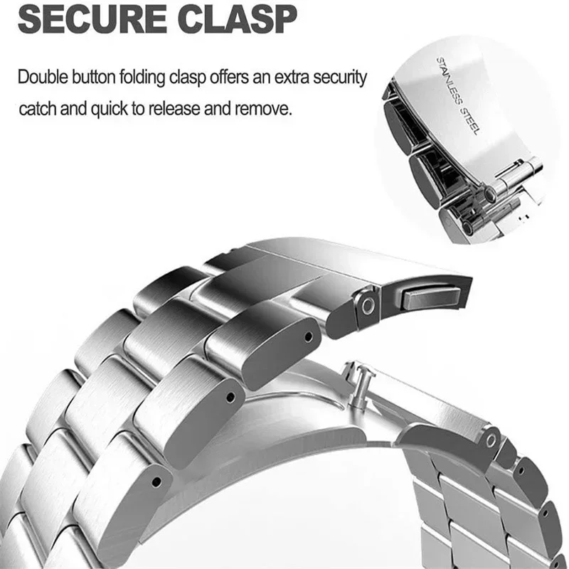 Garmin Fenix 8 7 Pro 7X 6X 5X 8X Plus Garmin Tactix 8 9 7 Epix Pro QuickFit 시계 밴드 용 스테인레스 스틸 스트랩