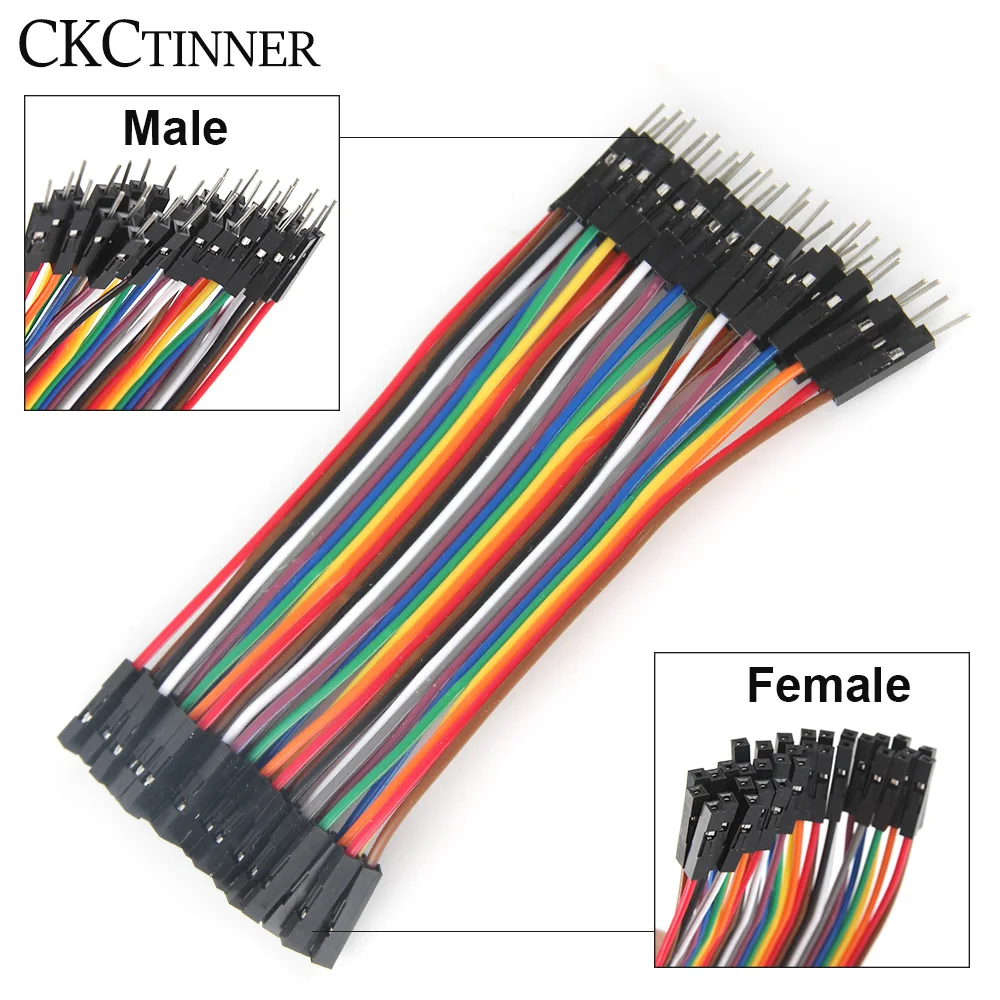PCB DIY 키트용 듀폰 와이어 케이블, 40PIN 케이블, 10cm, 20cm, 30cm, 암수-암수-암수 점퍼