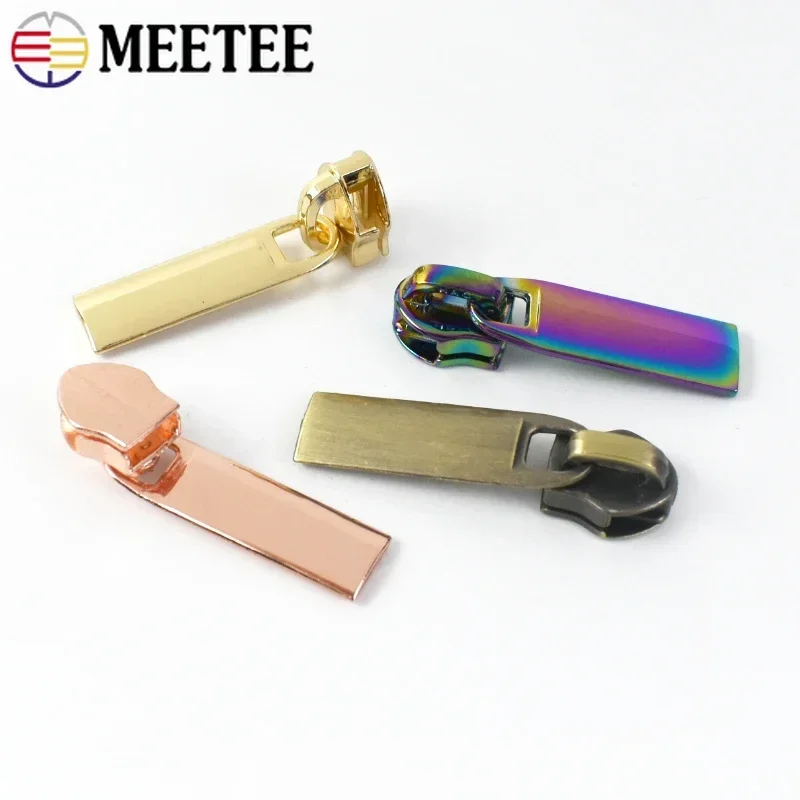 미티 10/20/50개 3 # 5 # 나일론 지퍼 테이프 가방 의류 자켓 지퍼 풀러 헤드 수리 키트에 대한 지퍼 슬라이더 DIY 재봉 액세서리